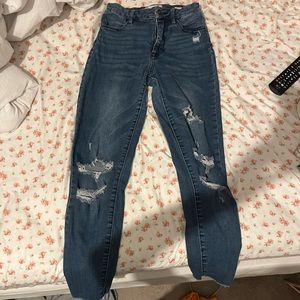 Ripped Blue Jeggings